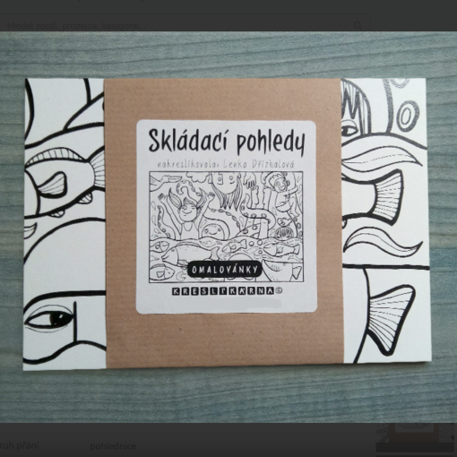 skládací pohled Voda je život omalovánka